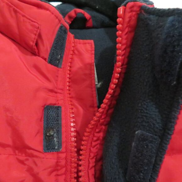 Baby GAP Baby Sz 24M Red Puffer Quilted Jacket Zippered Front - Picture 6 of 7